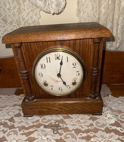 Antique sessions mantel clock - antique,